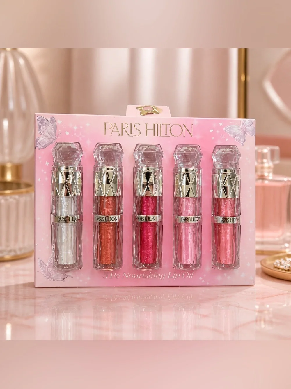 Paris Hilton 5 Pc Nourishing Lip Oil Set